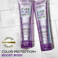 L'Oreal Paris EverPure Volume Conditioner for Flat, Thin, or Color-treated Hair. Vegan. Sulfate-free, paraben-free, silicone-free, free of harsh salts. With Lotus extract., 250 ml (Pack of 1)