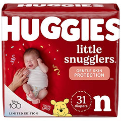 HUGGIES Newborn Diapers - Huggies Little Snugglers Disposable Baby Diapers, 31ct, Jumbo pack
