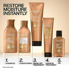 Redken All Soft Argan-6 Oil For Dry Hair Deeply Conditions Hair, Adds Softness and Shine With Argan Oil, 3.7 fl. oz.