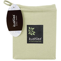 Kushies Baby Contour Change Pad Cover Ultra Soft 100% Organic Jersey, Made in Canada, Green Solid