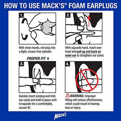 Mack’s Sound Asleep Soft Foam Earplugs, 12 Pair – 32dB High NRR, Comfortable Ear Plugs for Sleeping, Snoring, Travel and Noisy Neighbors