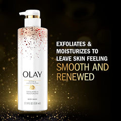 Olay Exfoliating & Moisturizing Body Wash with Sugar, Cocoa Butter, and B3, 591mL