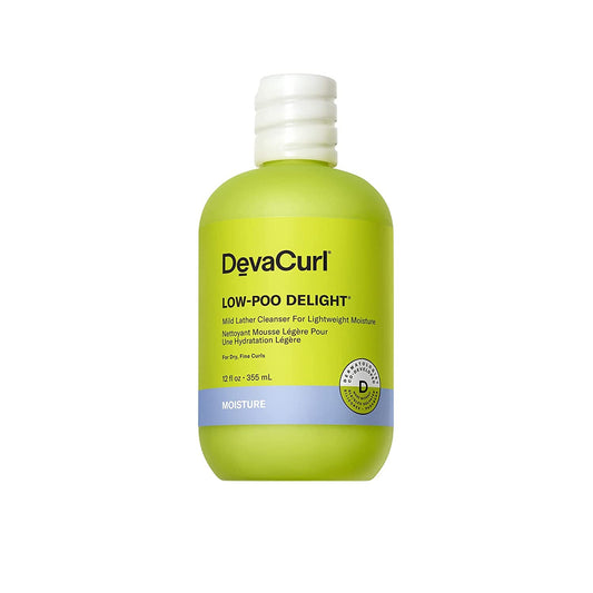 DevaCurl Low-Poo Delight, Mild Lather Cleanser for Lightweight Moisture, 355mL