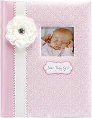 C.R. Gibson Pink and White 'Sweet Baby Girl' Bound First Five Years Baby Book, 64pgs, 10'' W x 11.75'' H