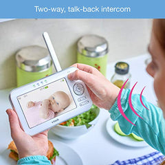 VTech VM5262 5" Digital Video Baby Monitor with Pan & Tilt Camera, White, One Size