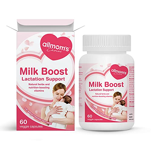 Lactation Supplement for Increased Breast Milk, with Fenugreek, Fennel and Essential Nutrients, Safe for Breastfeeding Mom and Baby - 30 Days Supply - Allmom's Choice