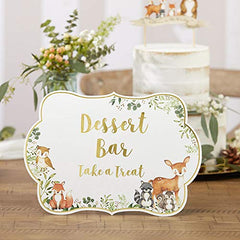 Kate Aspen Woodland Baby Shower, One Size, Décor Sign Kit (Set of 8)