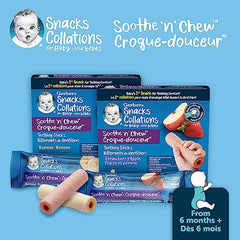 Gerber Soothe 'N' Chew Teething Sticks Strawberry Apple, 5x90g