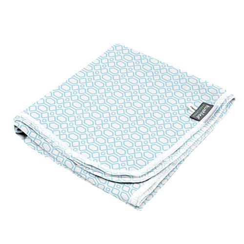 Kushies Receiving Blanket, Octagon Blue