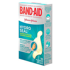 Band-Aid Hydrocolloid All Purpose Bandages, Waterproof Adhesive, Hydro Seal, 10 Bandages