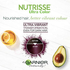 Garnier Nutrisse Ultra Color, Permanent Hair Dye, 500 Medium Brown, Vibrant Colour, Silky and Smooth Hair Enriched With Avocado Oil, 1 Application