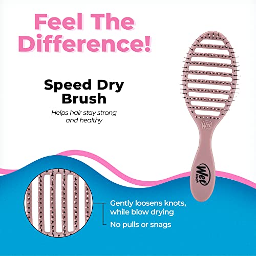 Wet Brush Speed Dry Hair Brush, Dusty Rose - Vented Design and Ultra Soft HeatFlex Bristles Are Blow Dry Safe With Ergonomic Handle Manages Tangle and Uncontrollable Hair - Pain-Free Hair Accessories