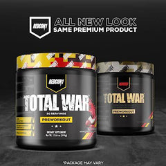 Redcon1 Total War - Pre Workout, 30 Servings, Boost Energy, Increase Endurance and Focus, Beta-Alanine, 250mg Caffeine, Citrulline Malate - Keto Friendly (Sour Gummy Bear)