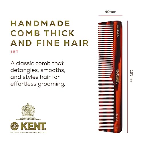 Kent Handmade Sawcut Comb, 16T