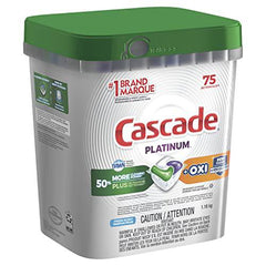 Cascade Platinum ActionPacs + Oxi, Dishwasher Detergent,  Fresh Scent - Zecoya