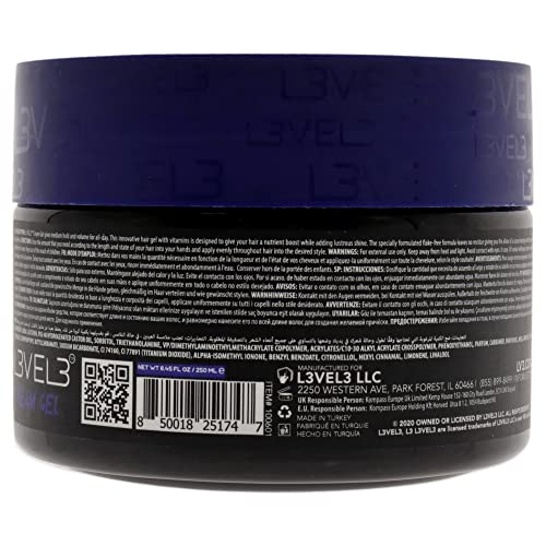 Level 3 Cream Gel - Provides Volume and Medium Hold - With Vitamins to Nourish and Protect Hair L3 - Level Three Mens Hair Styling Cream (250 ML)