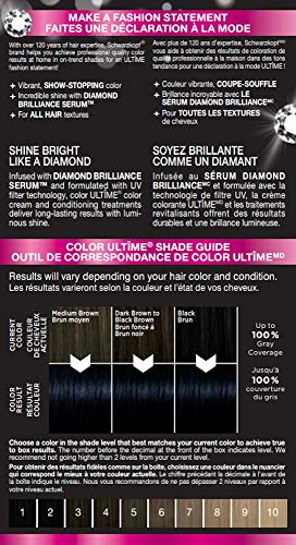 Schwarzkopf Color Ultime Permanent Hair Color Cream, 1.4 Sapphire Black, 1 Count