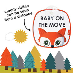 Diono Baby On The Move 2 Pack of Baby On Board Car Window Stickers with Suction Cups