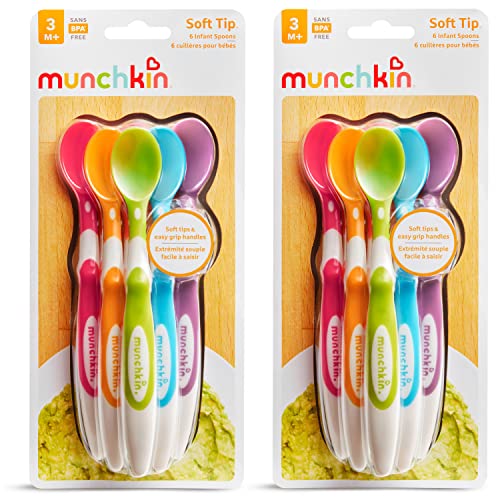 Munchkin 12 Piece Soft-Tip Infant Spoons