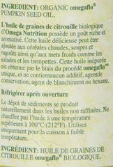 Omega Nutrition Organic Pumpkin Seed OIl, 355mL (Pack of 1)