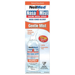 NeilMed Nasamist Gentle Mist Saline Nasal Spray, 6 Ounce