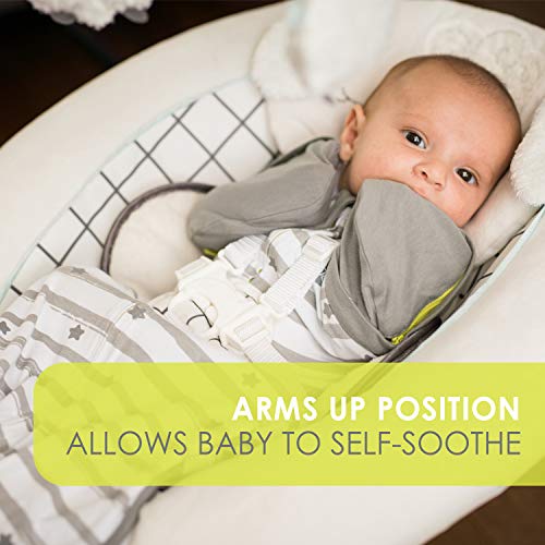 bblüv - Sleëp - Transition Zipper Swaddle Sack With Removable Sleeves -Arms Up Swaddle For Newborns And Infants Large