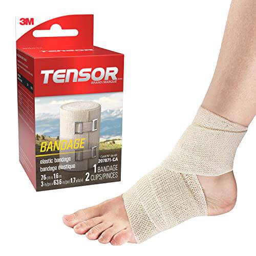 Tensor Elastic Bandage Wrap, 3-Inch, Beige