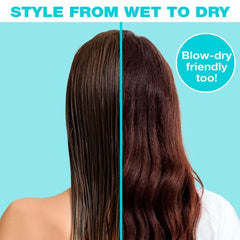 The Knot Dr. for Conair Hair Brush, Wet and Dry Detangler, Removes Knots and Tangles, For All Hair Types, Blue