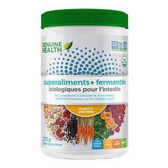 Fermented Organic Gut Superfoods+, Orange Ginger Vegan Superfoods Powder,