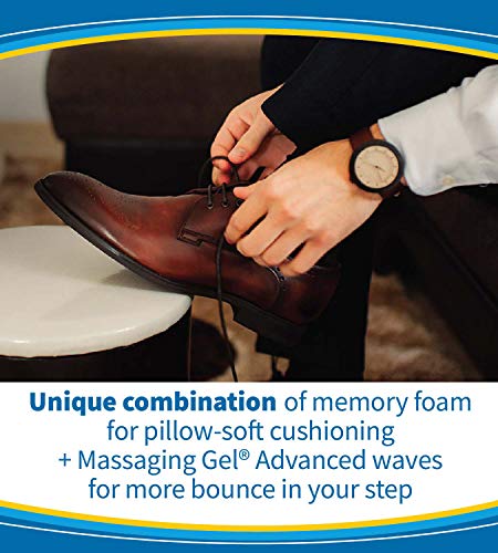 Dr. Scholl’s MEMORY FIT Insoles with Massaging Gel Advanced (Men's 8-14, Women's 6-10) // Pillow-Soft Memory Foam Conforms to Your Foot