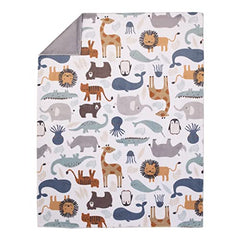 NoJo Zoo Animals Multi Character Super Soft Baby Blanket