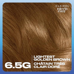 Clairol Nice'n Easy Permanent Hair Dye, 6.5G Lightest Golden Brown Hair Color, 1 Count