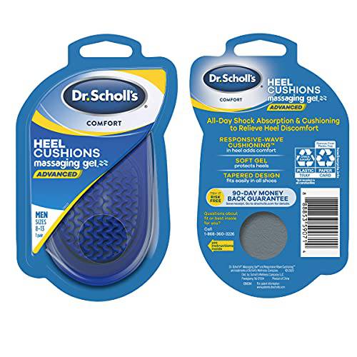 Dr. Scholl’s Comfort Heel Cushions for Men, 1 Pair, Size 8-13