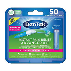 DenTek Instant Oral Pain Relief Maximum Strength Kit for Toothaches | 50 Count