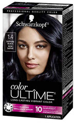 Schwarzkopf Color Ultime Permanent Hair Color Cream, 1.4 Sapphire Black, 1 Count