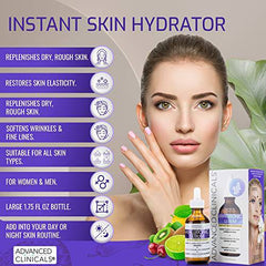 Advanced Clinicals Hyaluronic Acid Face Serum Skin Care Facial Moisturizer To Restore Skin, Anti Aging Serum For Face, Wrinkles, Dark Spots, Fine Lines, & Dry Skin, 1.75 Fl Oz