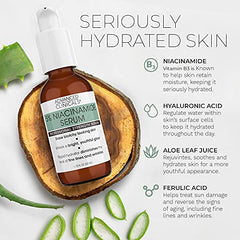 Advanced Clinicals Niacinamide Serum - 5% Niacinamide Serum for Face with Hyaluronic Acid Serum, Ferulic Acid, Aloe Vera, Fruit Extracts - Dark Spot & Age Spot Remover - Skin Serum for Face 1.75 Fl Oz