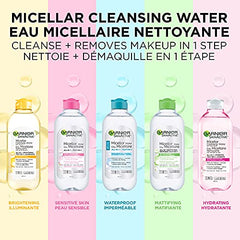 Garnier SkinActive Micellar Cleansing Water with Vitamin C, to Cleanse Skin, Remove Makeup, and Brighten Dull Skin, 13.5 Fl Oz (Packaging May Vary)