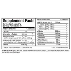 ALLMAX Nutrition ACUTS - Amino Acid Powder Supplement with Taurine, L-Carnitine, Green Coffee Bean Extract - Blue Raspberry - 252 g