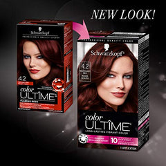 Schwarzkopf Color Ultime Permanent Hair Color Cream, 4.2 Mahogany Red, 1 Count