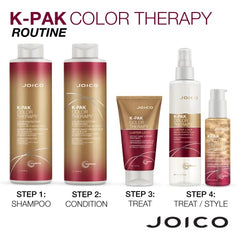 Joico K-Pak Color Therapy Color Protecting Shampoo, for Damaged, Colour Intensity, Heat Protectant with Argan and Keratin, Sulfate Free