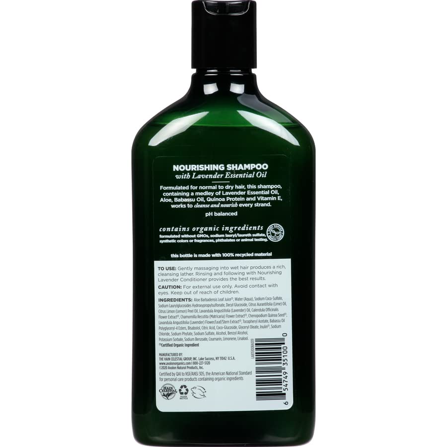 Avalon Organics Nourishing Shampoo - Lavender by Avalon for Unisex - 11 oz Shampoo