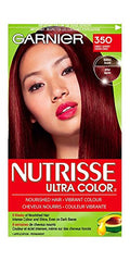 Garnier Nutrisse Ultra Color, Permanent Hair Dye, 350 Sweet Cherry, Vibrant Colour, Silky and Smooth Hair Enriched With Avocado Oil, 1 Application