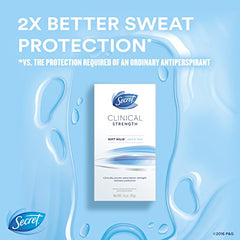 Secret Clinical Strength Soft Solid Antiperspirant and Deodorant, Light & Fresh, 45 g