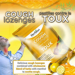 Herbion Naturals Sugar-Free Cough Lozenges with Natural Honey-Lemon Flavour – 25 Count – Quick Relief from Cough, Sore Throat & Nasal Congestion – With Medicinal Herbal Extracts - For Adults & Kids 12+