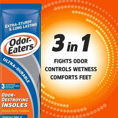 Odor-Eaters Ultra Durable, Heavy Duty Cushioning Insoles, 1 pair