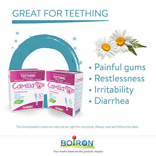 Boiron Camilia Baby Teething Relief Medicine, 30 Count (Pack of 2)