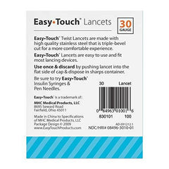 EasyTouch Twist Lancets - 30 G, (100 per Box)