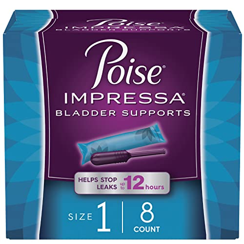 Poise Impressa Incontinence Bladder Supports for Bladder Control, Size 1, 8 Count
