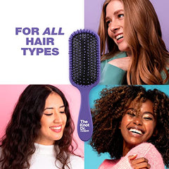 The Knot Dr. for Conair Hair Brush, Wet and Dry Detangler, Removes Knots and Tangles, For All Hair Types, Purple